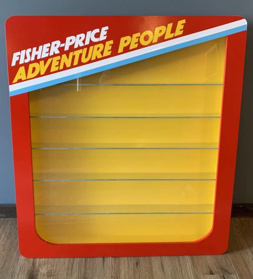 Fisher-Price Adventure People Display Case – 32"x35"x3" Wall-Mounted Vintage Toy Shelf